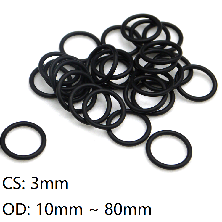 Nitrile Rubber O-Ring CS 10mm NBR Oring Seal Sealing OD 80-500mm Oil Resistant 