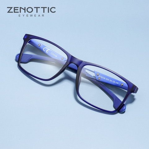 ZENOTTIC Men Sport Optical Glasses Frames Male Ultralight Square Eyewear Aluminum Temples Myopia Prescription Eyeglasses Frame ► Photo 1/6