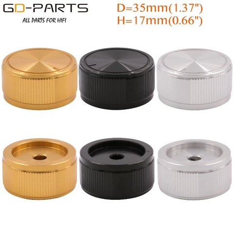 35mm 38mm Machined Solid Full Aluminum Volume Potentiometer Knob Button For Hifi Audio AMP Turntable Recorder DAC CD DVD 1PC ► Photo 1/6