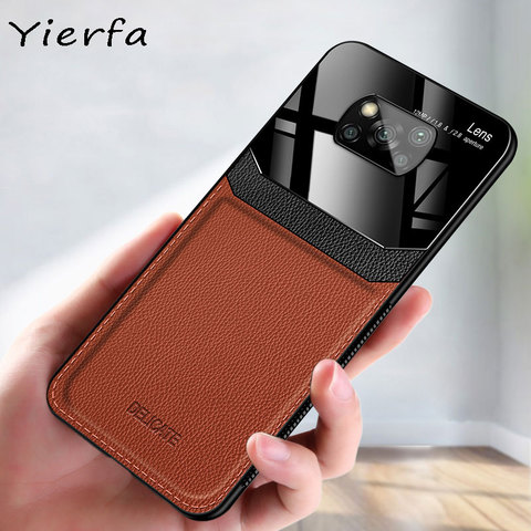 X3 Cases For Xiaomi Poco X3 nfc Case PU Leather Silicone Shockproof Bumper Back Cover Xiomi Pocophone F2 Pro POCO X2 Phone Case ► Photo 1/6