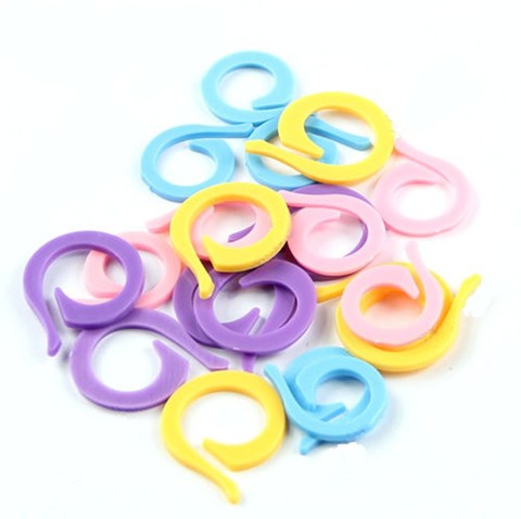 20Pcs Portable Colorful Knitting Crochet Locking Stitch Marker Crafts Tool Plastic Stitch Marker Ring Holders Needle Clip DIY ► Photo 1/6