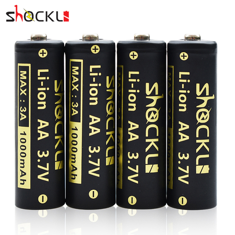 2022  new Shockli 14500 1000mAh  3.7V li-ion rechargeable Batteries AA Battery Lithium Cell for Led Flashlight Headlamps Toys ► Photo 1/6