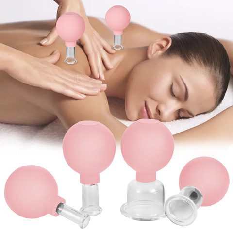 Rubber Massage Body Cups Vacuum Cupping Glasses Face Skin Lifting Body Facial Cups Anti Cellulite Chineses Cupping Therapy Tool ► Photo 1/6