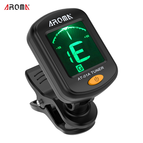 AROMA AT-01A Guitar Tuner Rotatable Clip-on Tuner LCD Display for Chromatic Acoustic Guitar Bass Ukulele Guitar Accessories ► Photo 1/6