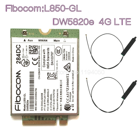 For Dell DW5820e Fibocom L850-GL LTE/WCDMA 4G WWAN Card Module 0284DC 284DC ► Photo 1/4