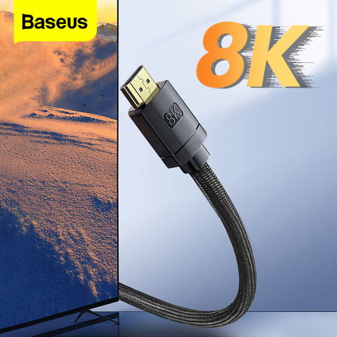 Baseus 8K HD to 8K HD Cable HDMI2.1 Cable for Xiaomi Mi Box 48Gbps Digital HDMI Cable for PS5 PS4 HDMI Splitter Cables 8K/60Hz ► Photo 1/6