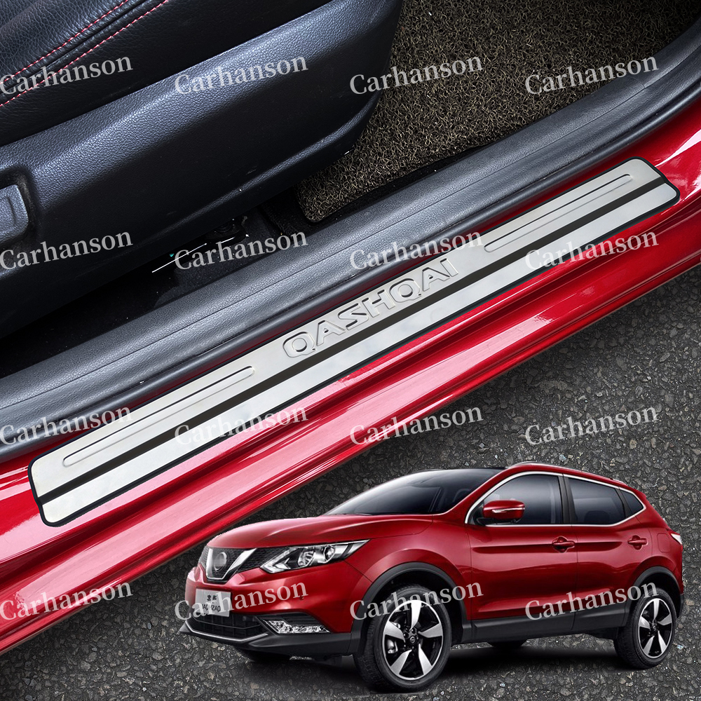 For Nissan Qashqai J11 2015 2017 2022 2016 Car Door Sill Pedal Sticker Accessories 2022 Scuff Plate Styling Auto Cover 2022 4pcs - Price history Review | AliExpress Seller - Official Store | Alitools.io