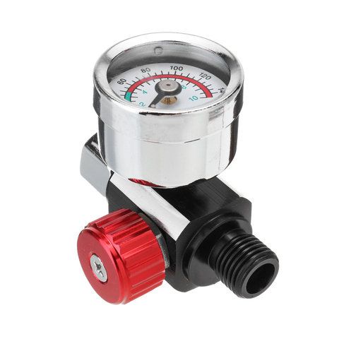 1/4'' Spray Paint Gun Air Pressure Regulator Gauge Pressure Gauge Pneumatic Tool Accessory 1/4 Inch BSP Threads ► Photo 1/6