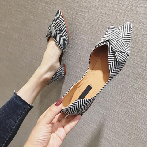 Fashion Flats for Women Shoes 2022 Spring Summer Boat Shoes Pointed toe Casual Slip-on Shoes Elegant Ladies Footwear A1394 ► Photo 1/6