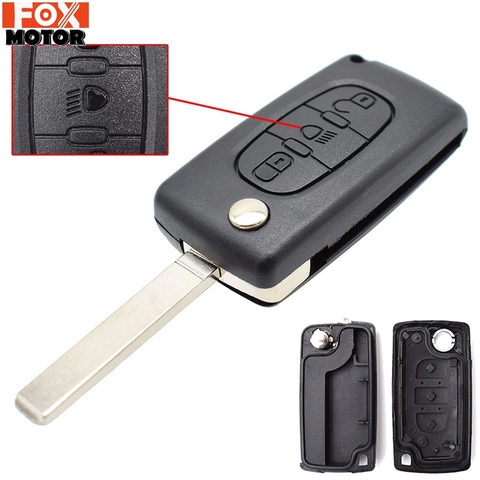 For Citroen C2 C3 C4 C5 C6 C8 Car 3 Buttons Flip Remote Key Case Cover Shell Fob VA2 Blade CE0523 Key Repair Kit ► Photo 1/6