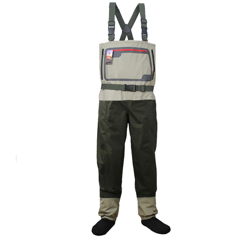 New Men's Fly Fishing Chest Waders Breathable Waterproof  Trousers  Fishing Wader Hunting Wading Pants with  Stocking Foot ► Photo 1/6
