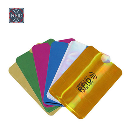 New Anti Rfid Bank Card Holder Metal NFC Blocking Reader Lock ID Credit Card Bag Men Women Laser Aluminium Card Case Protect ► Photo 1/5