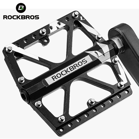 ROCKBROS 3 Bearings Mountain Bike Pedals Platform Bicycle Flat Alloy Pedals Ultralight Durable Non-Slip Flat Pedals for Brompton ► Photo 1/1