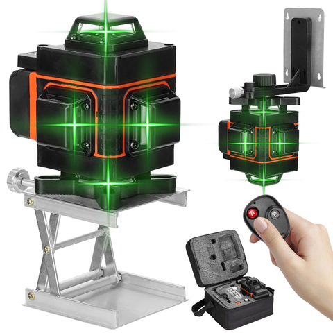 Professional 4D 16 Lines Green Laser Level Instrument Portable Vertical Horizontal Line Self-Leveling Laser Level 360 ► Photo 1/6