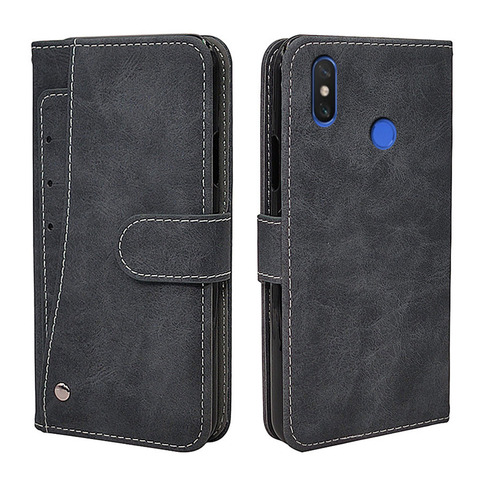 Luxury Vintage Case For Xiaomi Mi Max 2 3 Case Flip Leather Silicone Wallet Cover Business Fundas Card Solts ► Photo 1/6