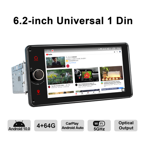 Universal Bluetooth Car radio single 1 din Autoradio 6.2 Inch