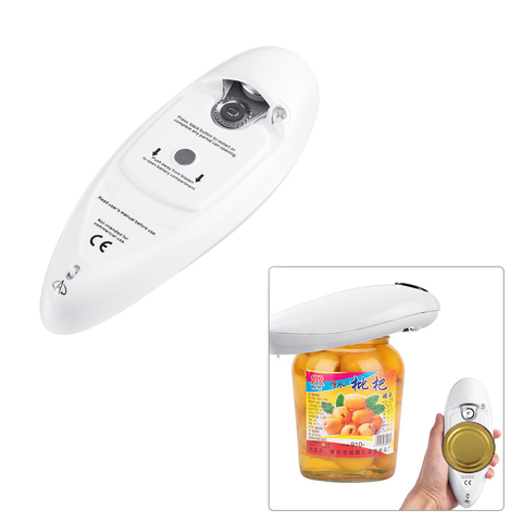 Automatic Electric Can Opener Tin Bottle Opener Hand Free Tool Portable Electric Wrench Battery Operated + Jar Grip Opener Gift ► Photo 1/6