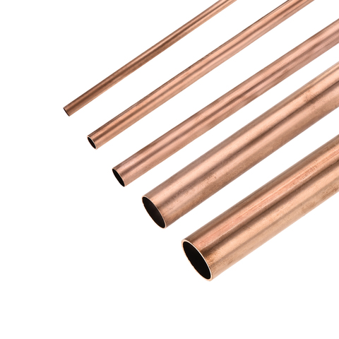 uxcell 3Pcs Copper Hollow Straight Pipe Tubing 100mm/200mm/300mm Length Round Tube for DIY crafts ► Photo 1/1