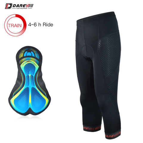 Darevie 3/4 Cycling Pants Gel Shockproof Pad Cycling Pants Quick Dry Bicycle 3/4 Pants UV Protect Bike 3/4 Pants 4 Hours Riding ► Photo 1/6
