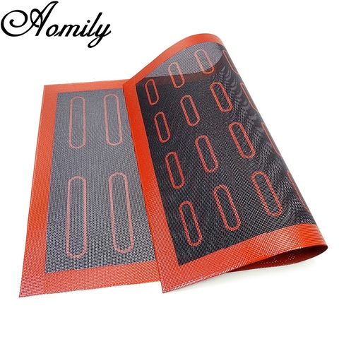 Aomily Silicone 30x40cm Double Sided Printing Baking Mat Non Stick Pastry Oven Cake Baking Perforated  Sheet Liner Pastry Mat ► Photo 1/6