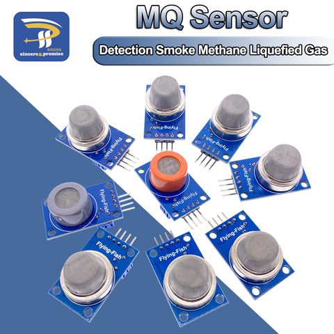 MQ-2 MQ-3 MQ-4 MQ-5 MQ-6 MQ-7 MQ-8 MQ-9 MQ-135 Detection Smoke methane liquefied Gas Sensor Module for Arduino Starter DIY Kit ► Photo 1/6