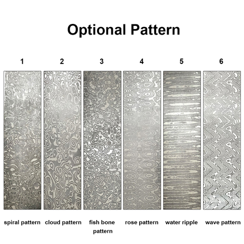 6 patterns are available Damascus Steel DIY Cutter Making Materials Pattern Steel Bar Cutter Blade Blank Has Been Heat Treating ► Photo 1/6