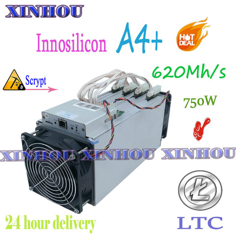 Used asic miner Innosilicon A4+ LTCMaster 620Mh/S 750W LTC mining machine SCRYPT Better than A9 D9 antminer l3 R1-LTC S9 DR3 z9 ► Photo 1/6