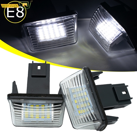 2pc LED License Number Plate Light For Citroen C3 C4 C5 Berlingo Saxo Xsara Picasso For Peugeot 206 207 306 307 308 5008 ► Photo 1/6