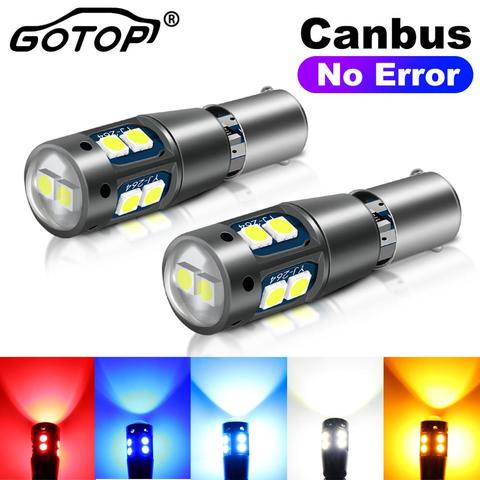 2pcs BA9S BAX9S BAY9S H21W H6W Car Led Bulb Canbus Error Free 10SMD 3030 Chips License Plate Light Auto Parking Reverse Lamp ► Photo 1/6