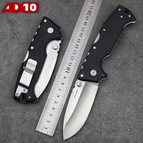 LENGREN new AD10 folding knife D2 steel blade G10 handle TRI ad lock outdoor camping hunting survival pocket knives EDC tool ► Photo 1/6