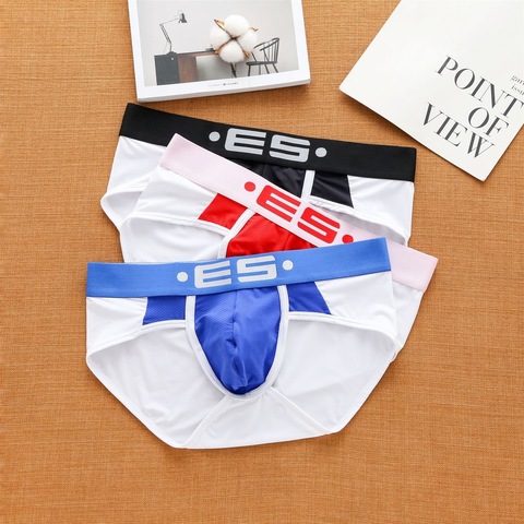 Es men's briefs mesh breathable comfort summer low waist youth underwear ► Photo 1/6