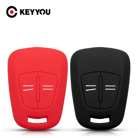 KEYYOU For Opel Vauxhall Corsa Agila Meriva Astra H Zafira B New Car Styling Remote Car Key Shell Silicone Case 2 Buttons ► Photo 1/6