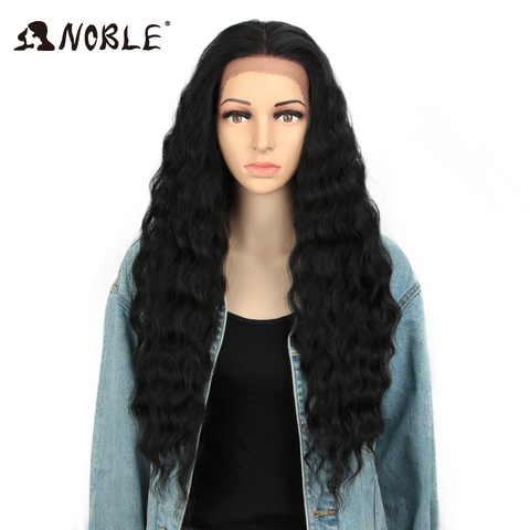 NOBLE 13x4 Lace Frontal Wig Cosplay Wigs for Black Women Ombre Blonde Wigs 28 Inch Long Wavy Heat Resistant  Synthetic Wig ► Photo 1/6