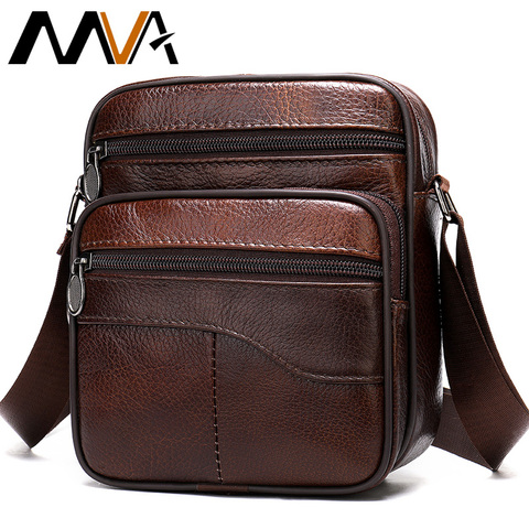 MVA Men's Bag Genuine Leather Handbags Men Leather Shoulder Bags Men Messenger Bags Small Crossbody Bags For Man Fashion    0501 ► Photo 1/6