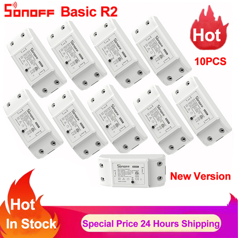 Sonoff Basic R2 Smart Switch Wifi Wireless Smart Home Remote Control Timer DIY Switch Via Ewelink APP Work with Alexa Google ► Photo 1/6