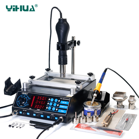 YIHUA 853AAA 1350W Preheating Station PCB Preheater Soldering Station BGA Rework Station Soldering Iron Heat Gun Welding Station ► Photo 1/6