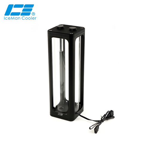 IceManCooler Tube Reservoir For Computer Water Tank Cooling ,ARGB Light System ,Support Sync Motherboard,Silver,Black 240MM ► Photo 1/4