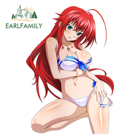 EARLFAMILY 13cm 3D Sexy Uniform Girl High School DxD Funny Anime Car Styling Rias Gremory Render Motorcycle Decoration ► Photo 1/6