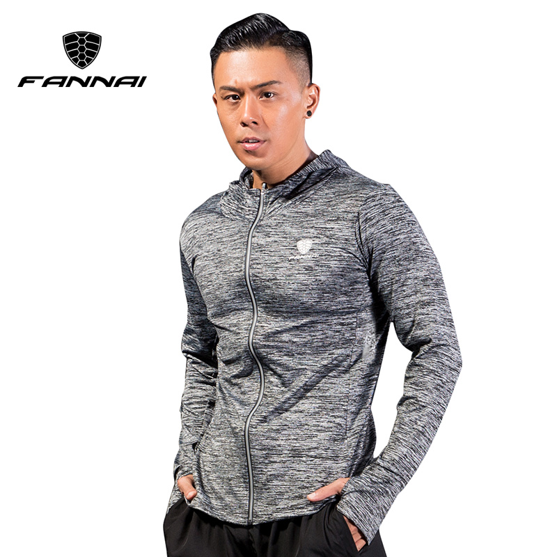Men Fitness Running Top Training Suit Long Sleeve Clothes Sports Hooded Top*