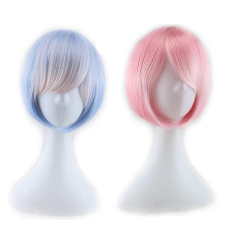 REM Cosplay Wig Or RAM Cosplay Wigs Re:Zero Starting Life In Another World Costume Play Halloween Costumes ► Photo 1/6