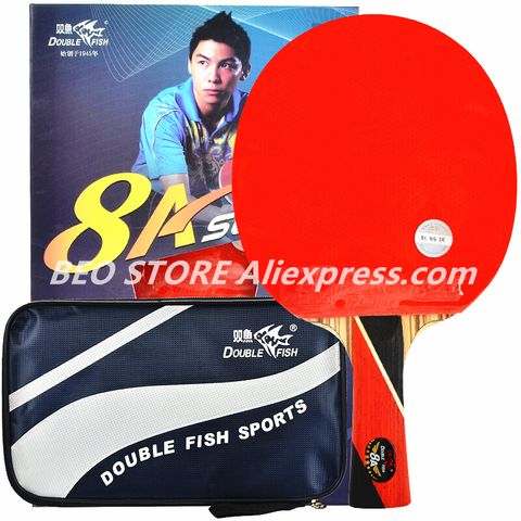 Double Fish 8 stars Table Tennis Racket 8A 7A 6A Offensive Pimples in with rubber Orignal Double Fish Ping Pong Bat ► Photo 1/6
