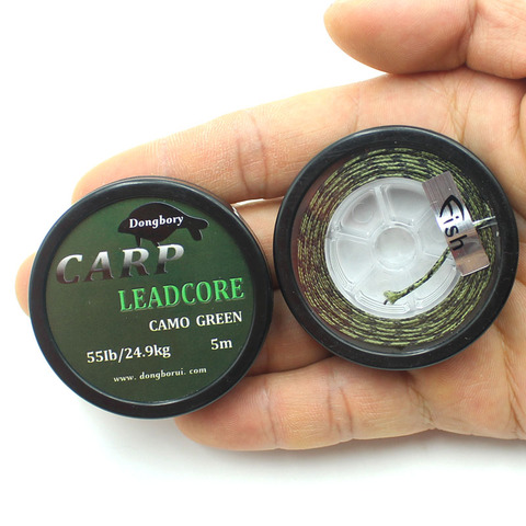 5m Braided Lead Core Carp Leader Line Camo Green Mainline Leadcore for Carp Rig Chod Helicopter Rig Carp Coarse Fishing Line ► Photo 1/6