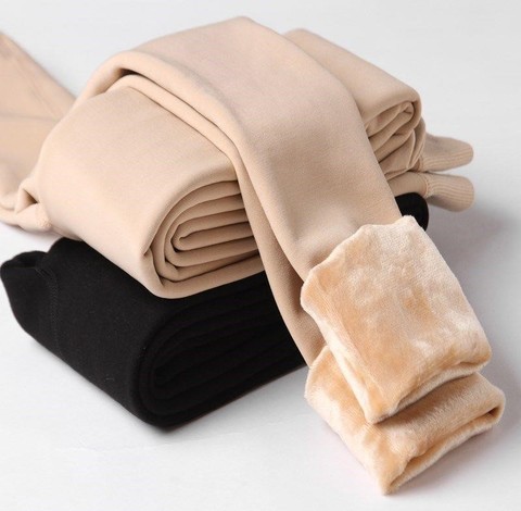 Velet Thickening Leggings for Women Thick Warm Stocking Legging Charcoal  Fleece Elastic Pants Winter Warm Leggings ► Photo 1/6