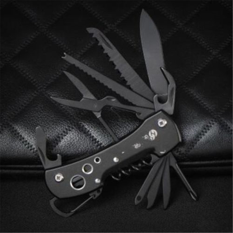 Black Multifunctional Swiss Knife Multi Purpose Army Folding Pocket Knife Outdoor Camping Survival EDC Tool ► Photo 1/6