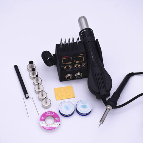 2in1 SMD Soldering Iron Hot Air Gun Rework Station Desoldering Repair for cell-phone PCB IC solder tools kit ► Photo 1/6