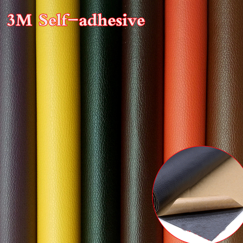 Self-Adhesive Leather Fabric, Artificial Leather, Faux Leather