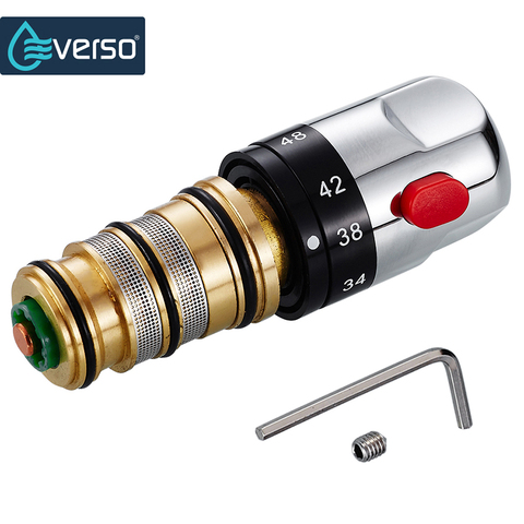 Brass Thermostatic Mixing Valve Temperature Control Ceramic Valve for Solar Water Heater Valve Parts Ceramic Cartridge ► Photo 1/6