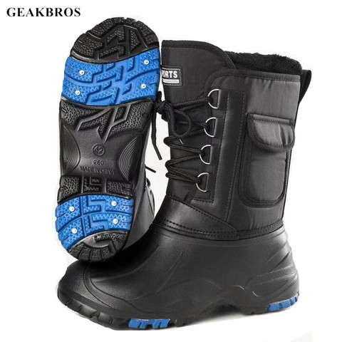 Outdoor Winter Snow Fishing Boots Waders Hunting Boot Fishing Snow Waterproof Shoes Non-slip with Steel Nails Camping Boots ► Photo 1/6