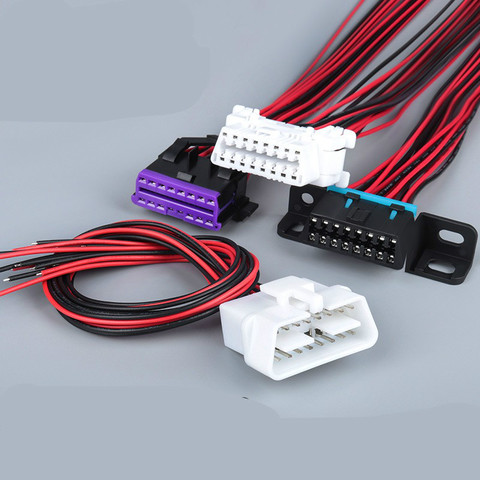 universal full line OBD plug 16pin for car diagnostic OBDII tester Interface OBD 2 Assembly Socket Plug Adapter ► Photo 1/6
