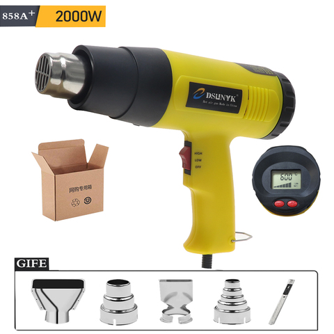 2000W EU Plug Digital LCD Display Electric Hot Air Gun Hair Dryer Heat Soldering Shrink Wrapping Thermal Power Tool  220-240V ► Photo 1/6